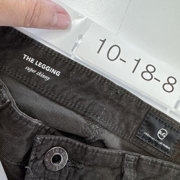 AG‎ Adriano Goldschmied Pants Womens 27R Brown The Legging Super Skinny Corduroy - Picture 3 of 8